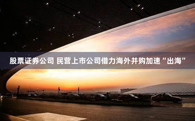 股票证券公司 民营上市公司借力海外并购加速“出海”